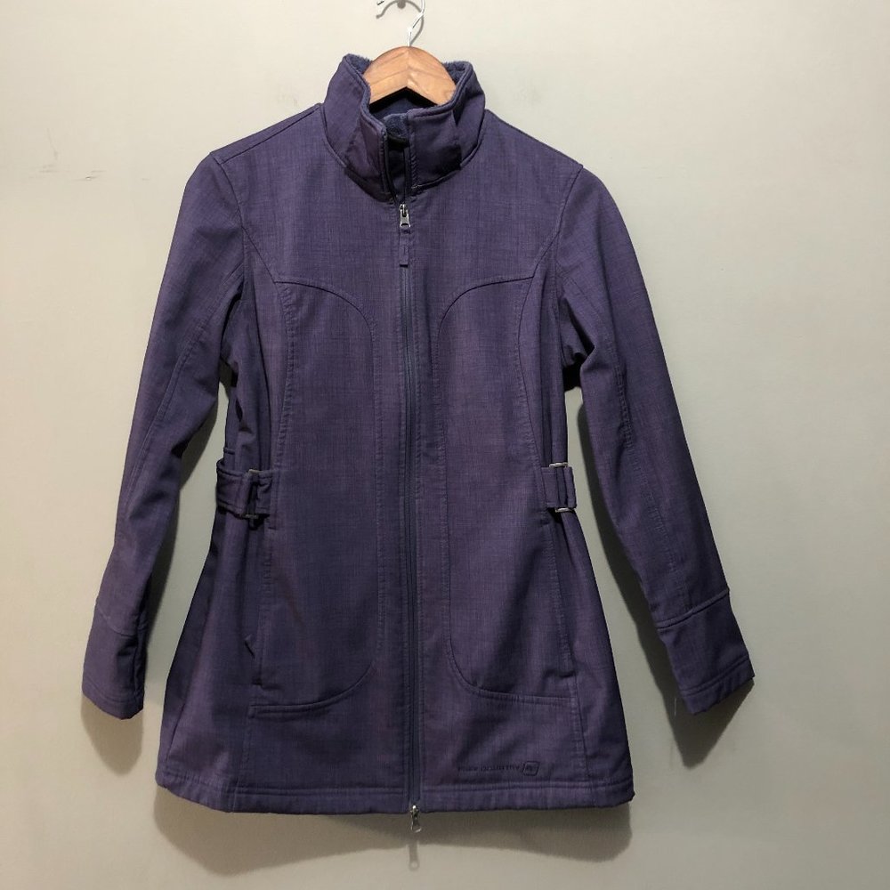 Authentic Lifestyle Free Country Long Sleeve Fleece Lined Coat Purple Small